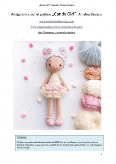 amigurumi crochet pattern candy girl