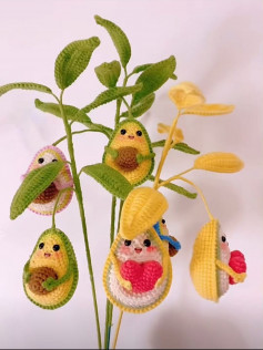 Avocado and avocado crochet pattern