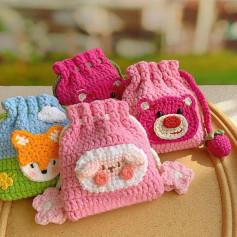 bag rabbit, bear, pig crochet pattern