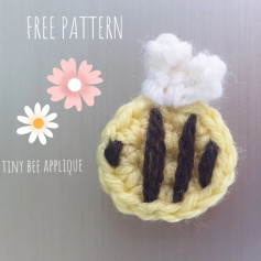 Black and white striped bee crochet pattern.