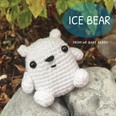 Black-nosed white bear crochet.