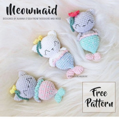 Cat mermaid crochet pattern