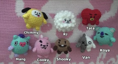 chimmy, RJ, Tata, Mang, Cooky, shockedy, Van, koya crochet pattern