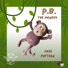 crochet monkey climbing tree free pattern