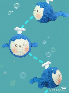 crochet pattern baby blue whale