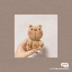crochet pattern big-headed brown bear.