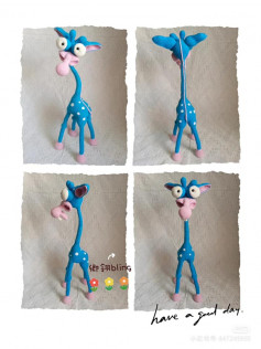 crochet pattern blue deer pink muzzle