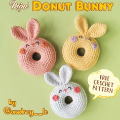 Crochet pattern, donut, rabbit ear