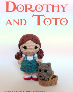 Crochet pattern for a brown haired girl with overalls and a dog crochet pattern