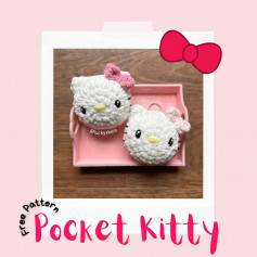 crochet pattern kitty cat keychain