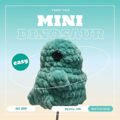 crochet pattern mini dinosaur