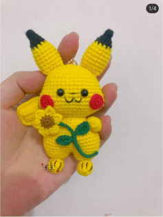 crochet pattern pikachu yellow.
