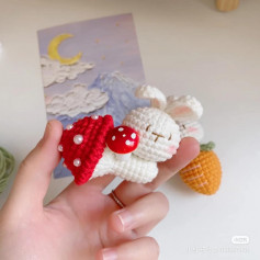 crochet pattern Rabbit mushroom