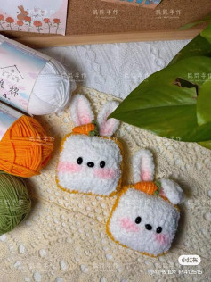 crochet pattern rabbit square face.