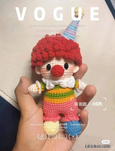 crochet pattern red nose clown.