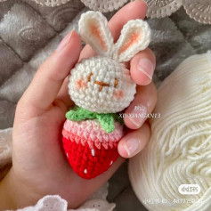 crochet pattern strawberry rabbit