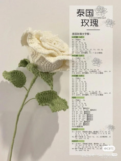 crochet pattern white rose