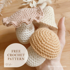 crochet pattern wide hat and round hat mushroom