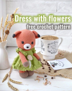 Dress with Flowers Free Crochet Pattern
