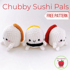 free crochet pattern chubby sushi pals