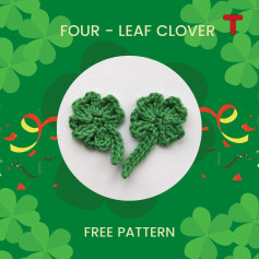 free crochet pattern four-leaf clover