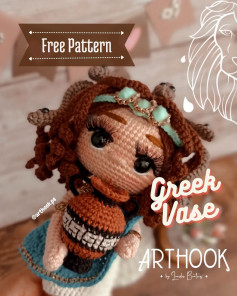 free crochet pattern greak vase