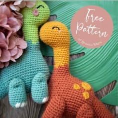 Free crochet pattern herbivorous dinosaur