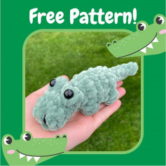 free crochet pattern mini crocodile