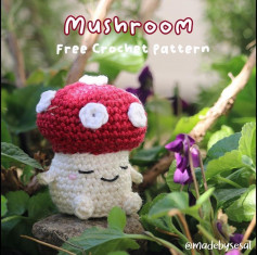 free crochet pattern mushroom red hat, white dots