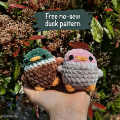 free crochet pattern no-sew duck