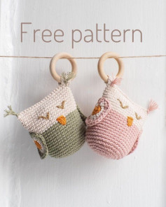 free crochet pattern owl rattle