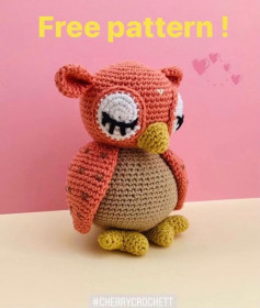 free crochet pattern owl white eyes yellow beak