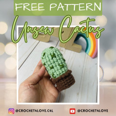 free crochet pattern potted cactus