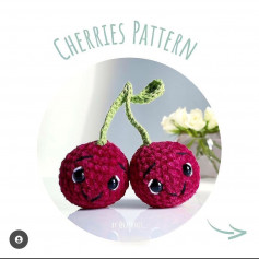 free crochet pattern red cherries
