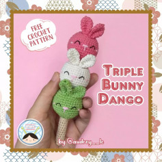 free crochet pattern triple bunny dango