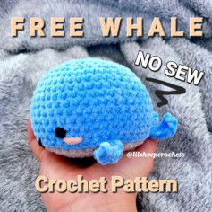 free crochet pattern whale no-sew