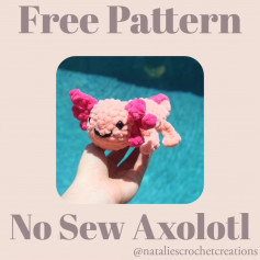 free pattern axolotl pink ear.