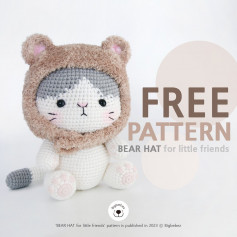 free pattern bear hat for little friends