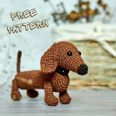 Free pattern black brown dog