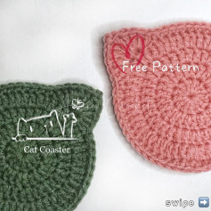 Free pattern cat coaster