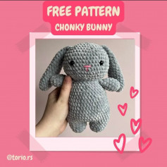 free pattern chonky bunny