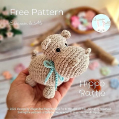 Free pattern hippo rattle