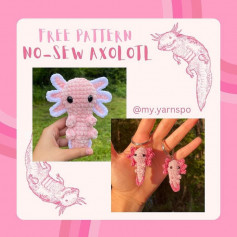 free pattern no-sew axolotl