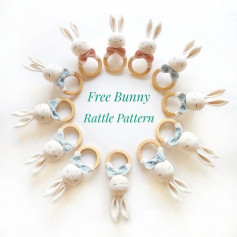 free pattern rattle long-eared rabbit