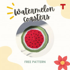 free pattern watermelon coasters
