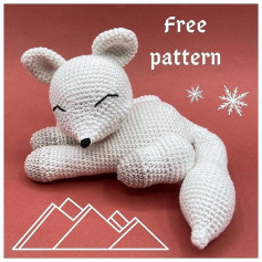 free pattern white fox.
