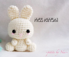 free pattern white rabbit