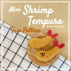 Fried shrimp crochet pattern.