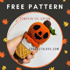 Halloween ice cream cone crochet pattern