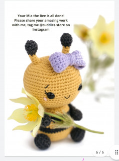 Mia the bee crochet pattern